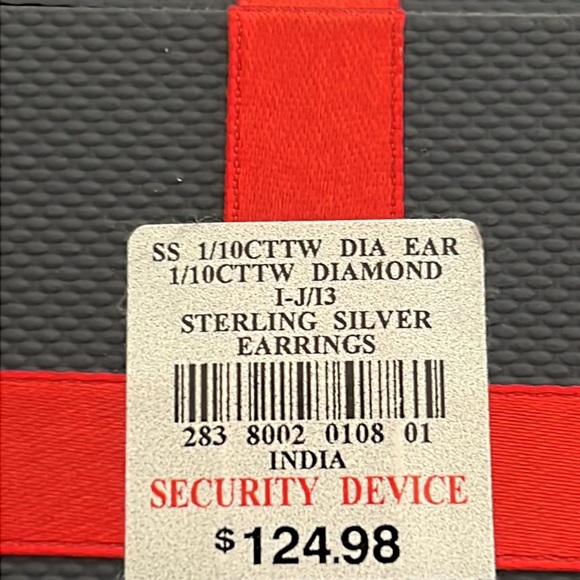 New Diamond 1/10 ct sterling silver earning - Picture 12 of 13